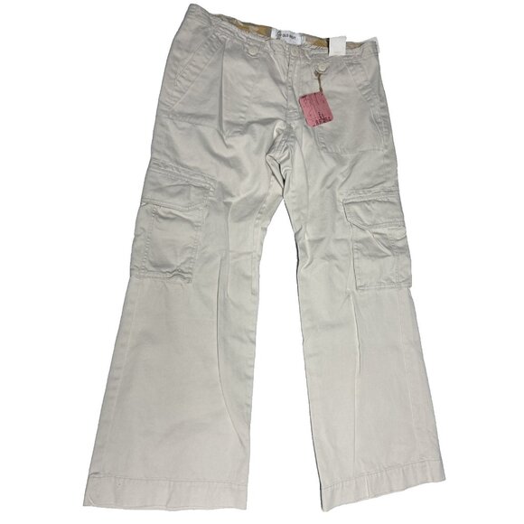 Old Navy Khaki Cargo Pants Womens Size 12 Short NWT Y2K NOS - Picture 1 of 8